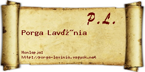 Porga Lavínia névjegykártya